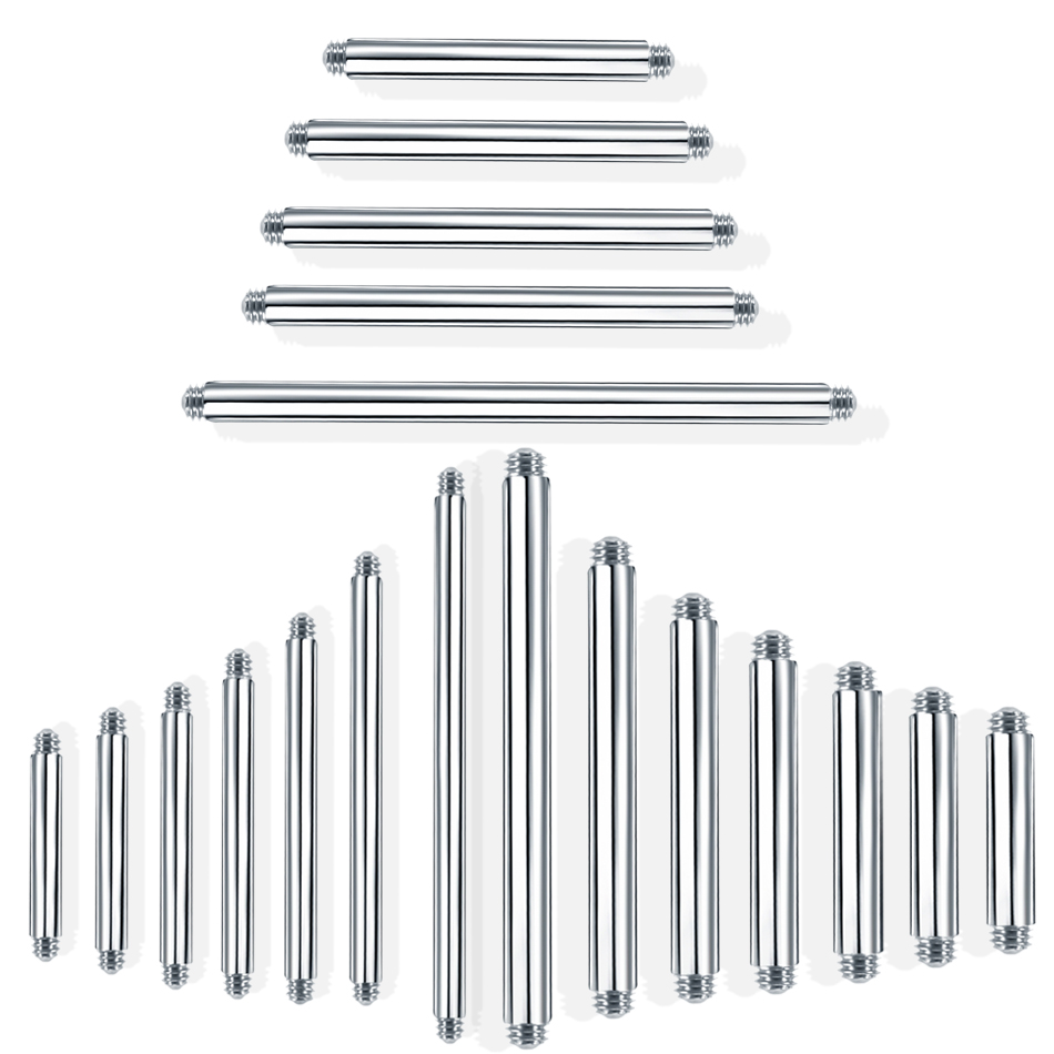 Body Jewelry Nipple Rings - 100 peças/lote Haste Reta de Aço