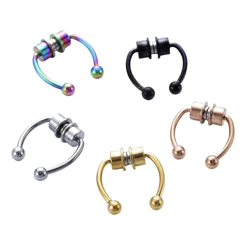 Body Jewelry And Piercing - Anéis de nariz magnéticos falsos, 1/2/3