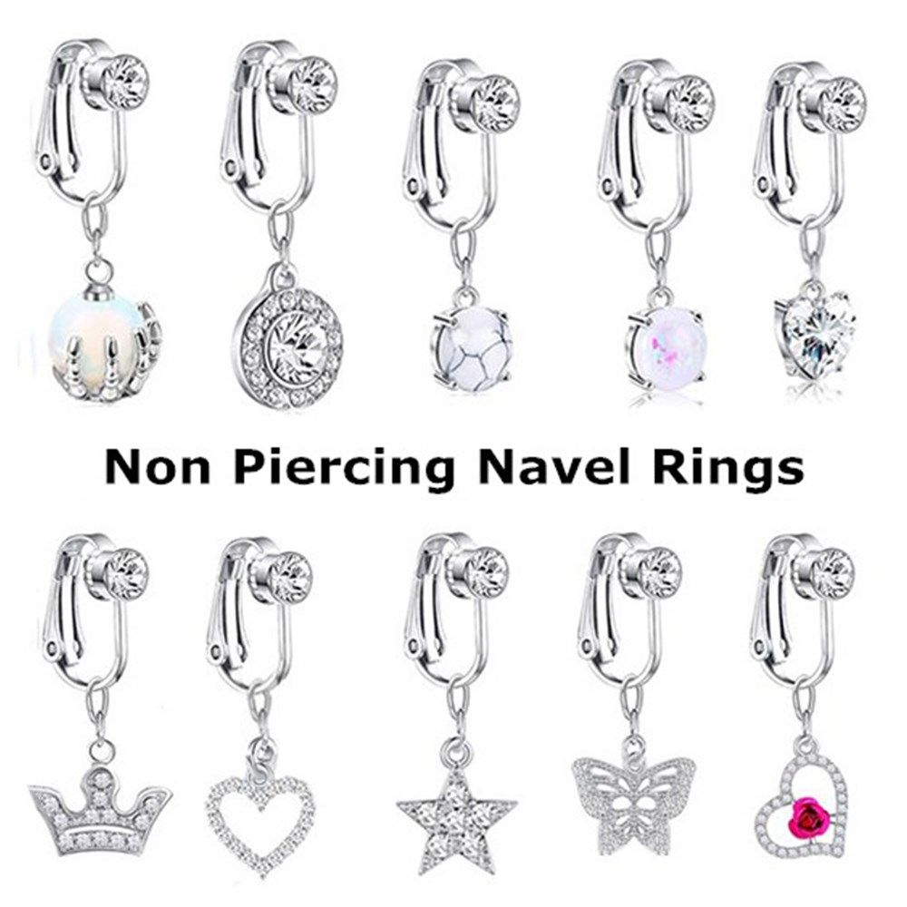 Body Jewelry Belly Button Rings - Acessórios clipe em brincos cartilagem clipe