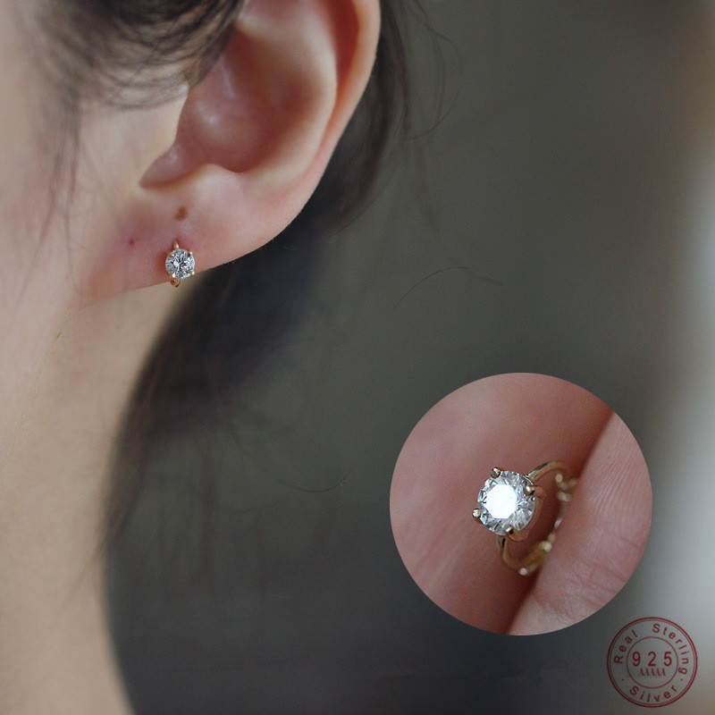 Body Jewelry Diamond - 925 prata esterlina coreia simples quatro