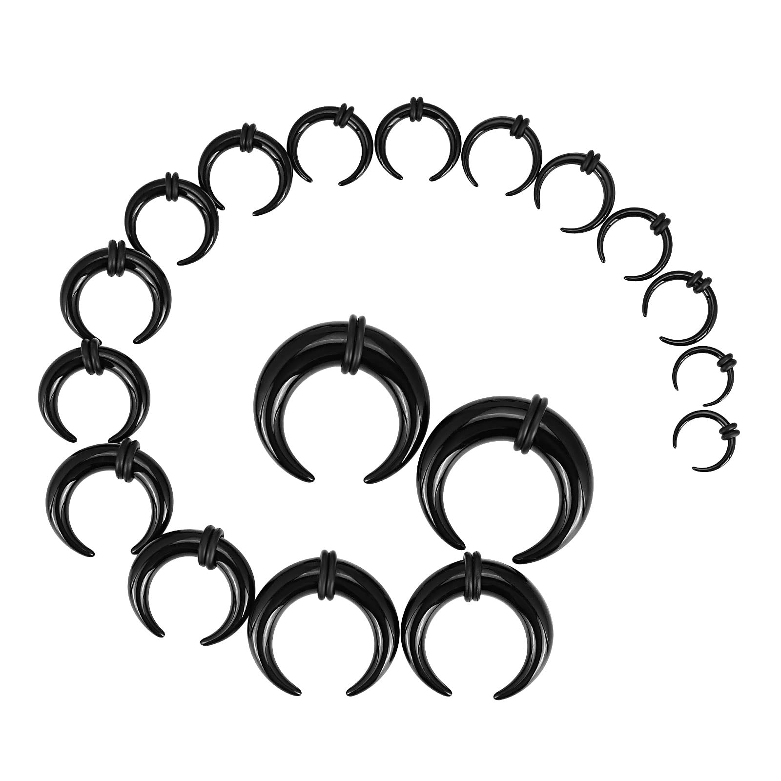 Body Jewelry Gauges - 18 pçs acrílico septo pinça tapers