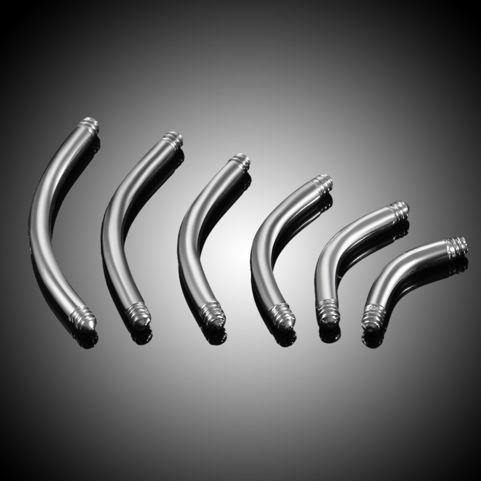 Body Jewelry Gauges - Aço Banana Piercing Peças para Sobrancelha,