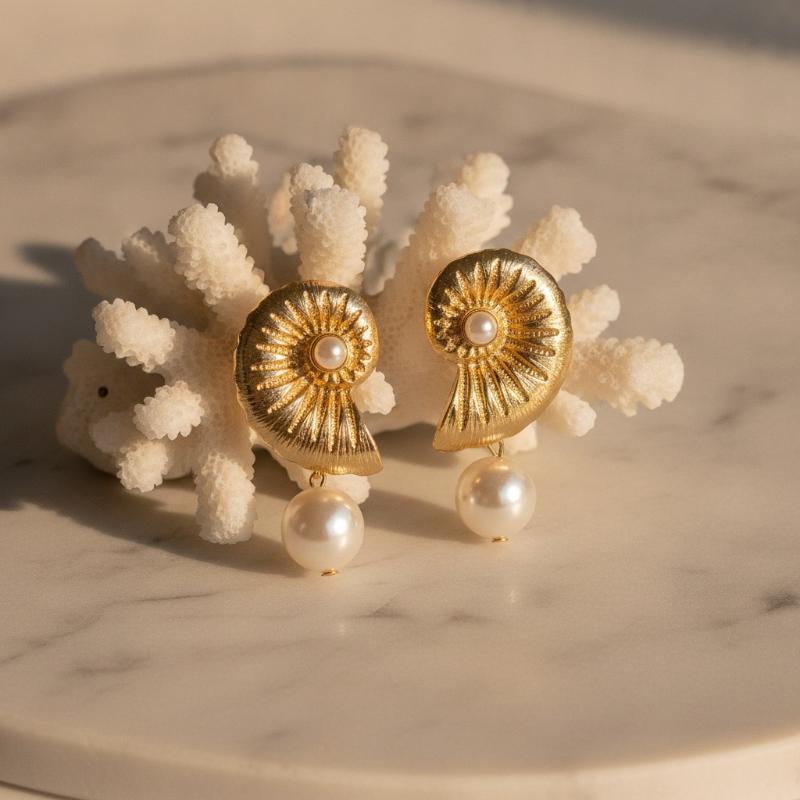 Conch Earring Hoop - 2 Peças de Brincos de Concha