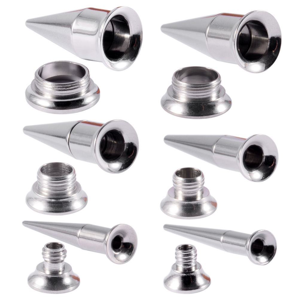 Body Jewelry Gauge Sizes - Kit de parafusos de aço cirúrgico