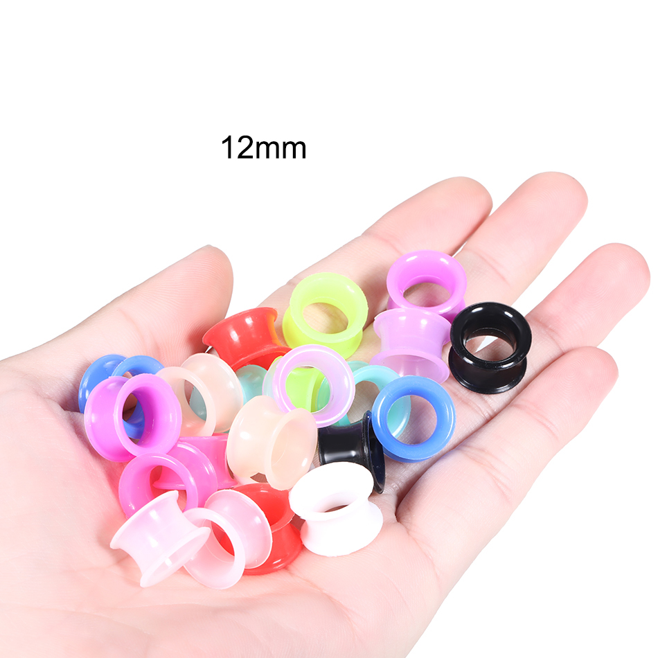 Body Jewelry Gauges - 24 pçs silicone alto duplo queimado
