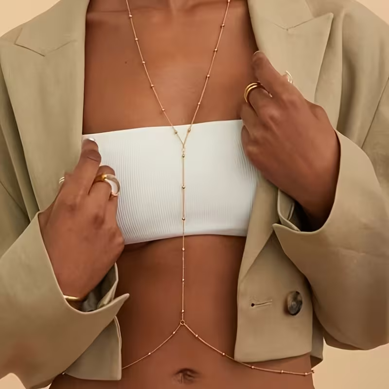 Body Jewelry Women - Corrente de Corpo Feminina Boêmia Simples