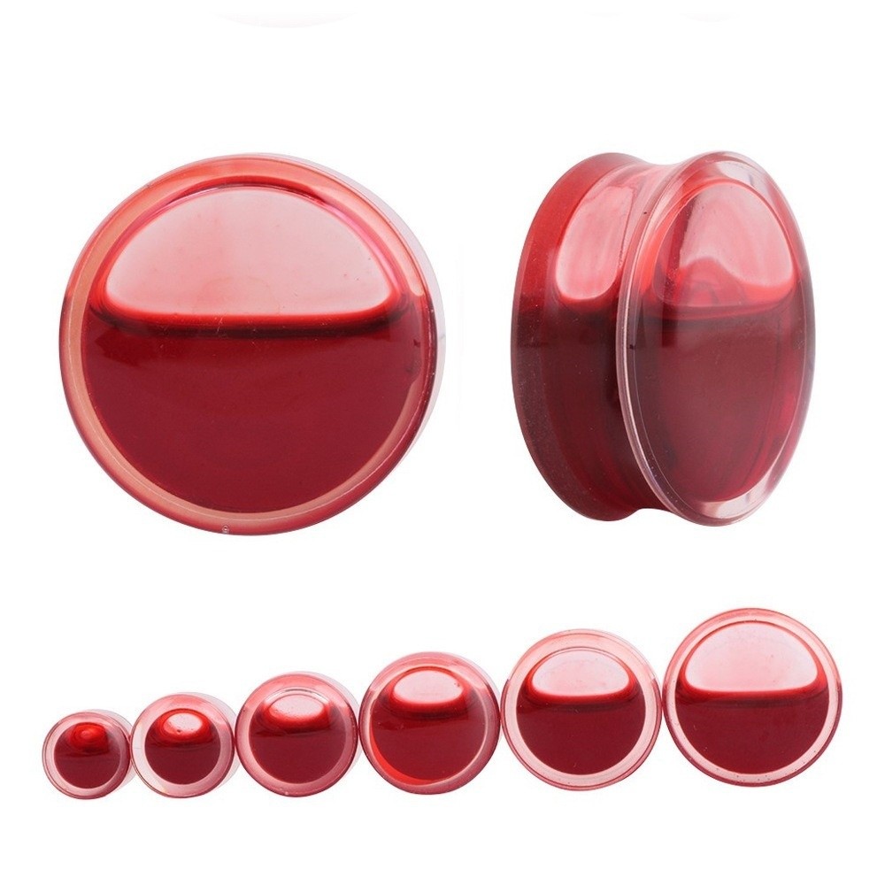 Body Jewelry Gauges - Plugue de Orelha Duplo em Acrílico