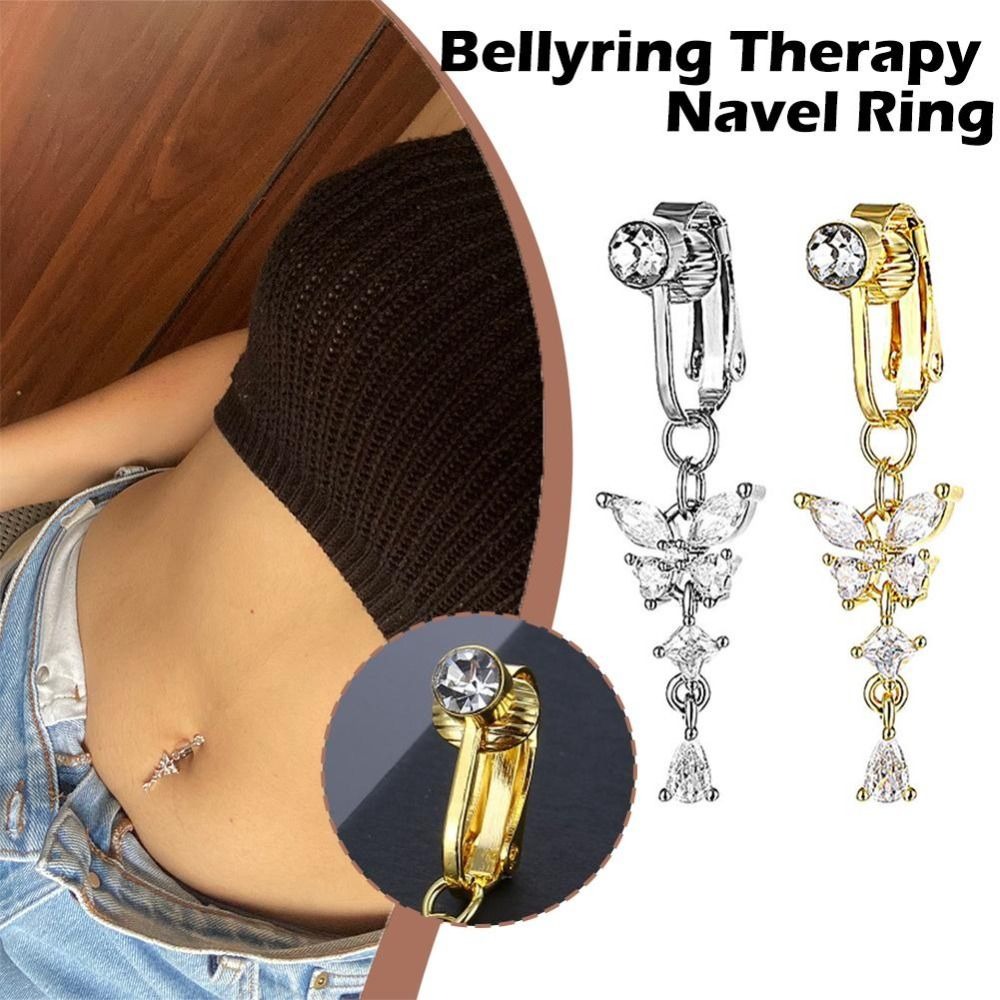 Body Jewelry Belly Button Rings - Anel de Umbigo Falso com Design