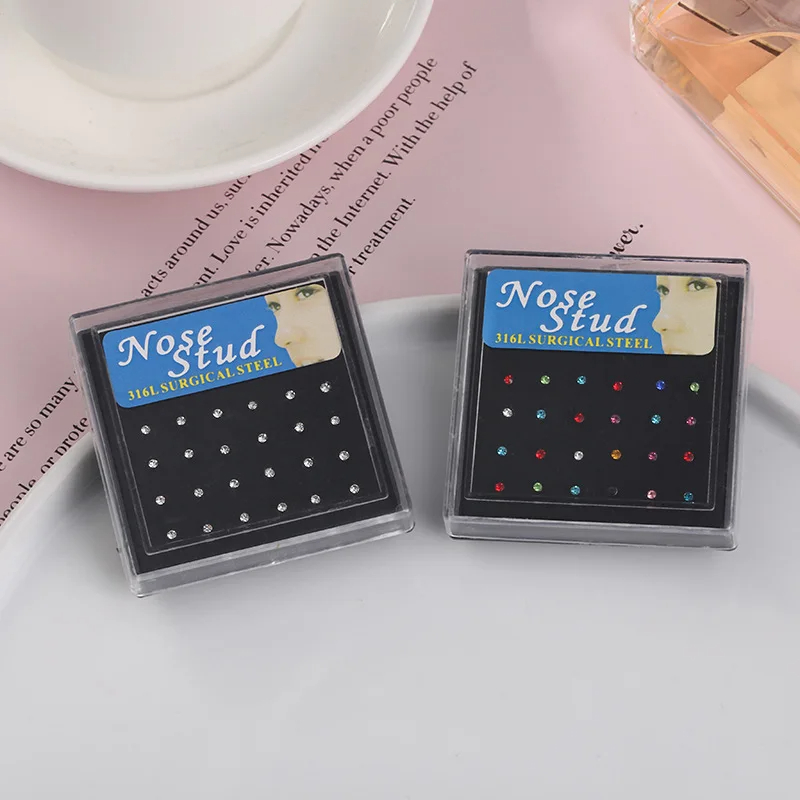 Body Jewelry Jewelry Box - 24 pçs/caixa anel de nariz de