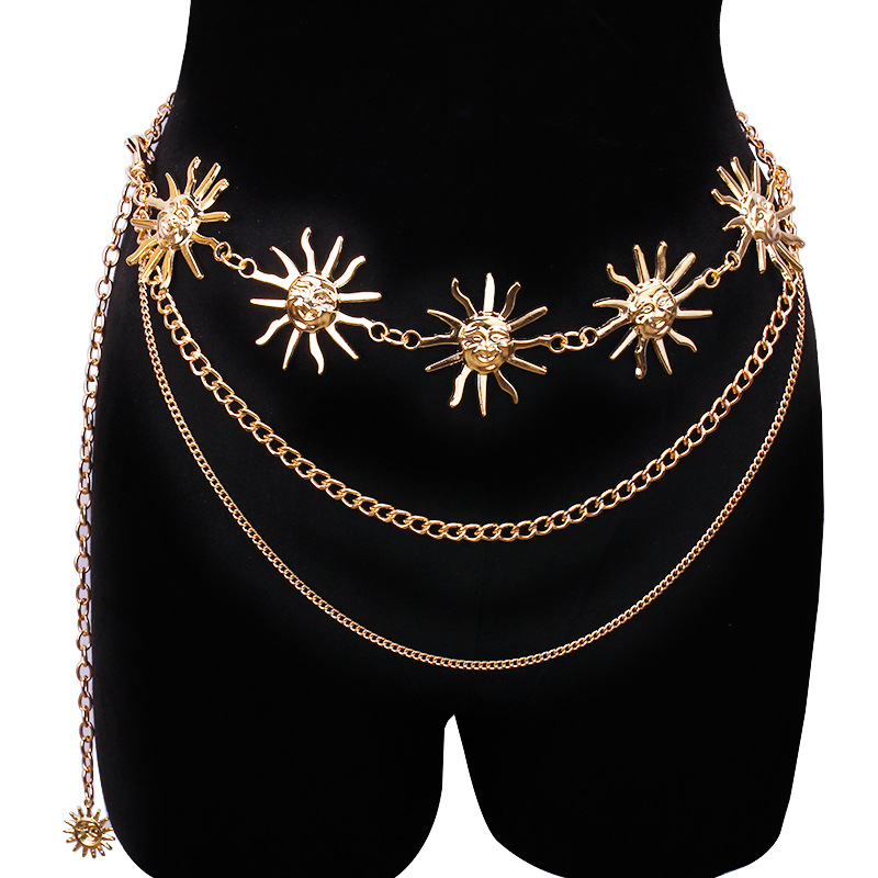 Body Jewelry Women - Chunky multicamadas punk gótico lua sol