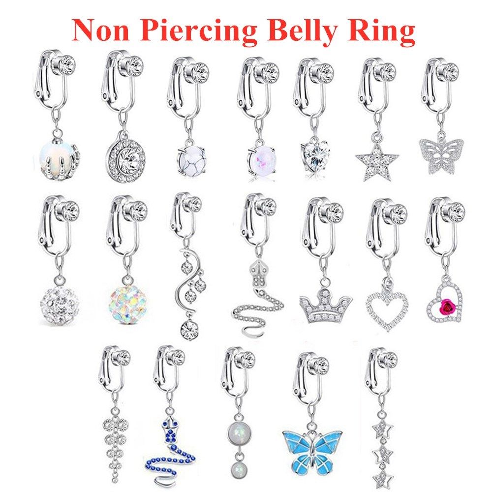 Body Jewelry Belly Button Rings - Acessórios de praia clipe não piercing