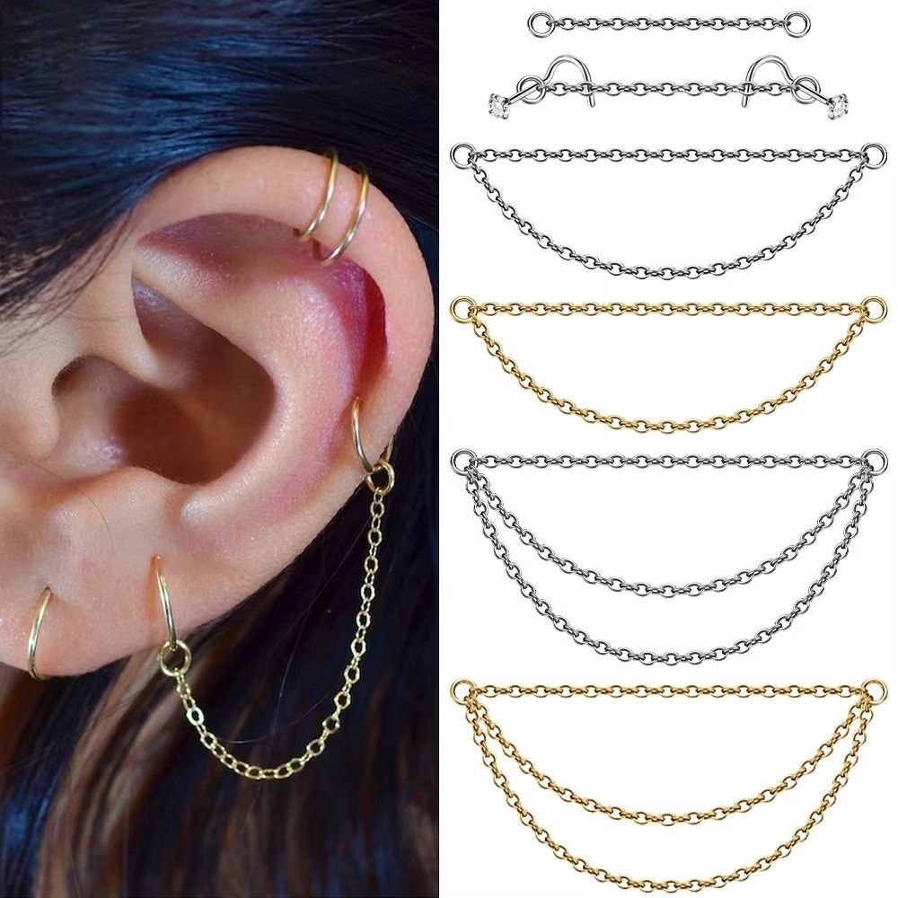 Body Jewelry And Piercing - Corrente de Titânio Fashion para Nariz,
