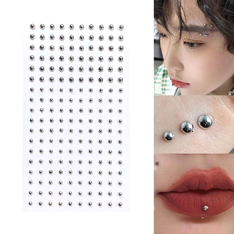 Body Jewelry And Piercing - Adesivo de diamante falso nariz parafuso