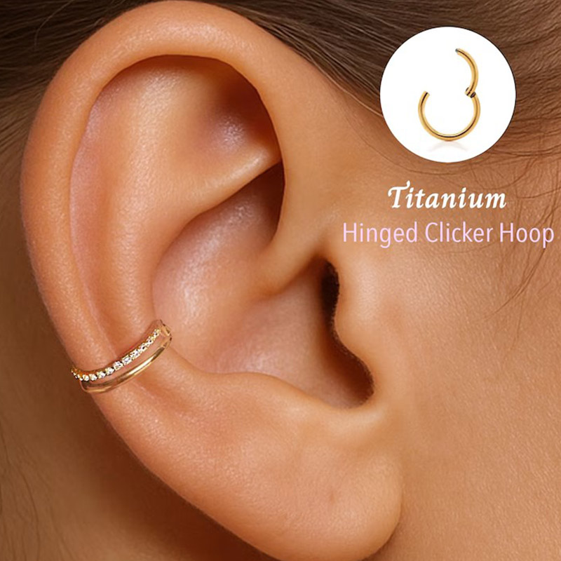 Conch Earring Hoop - Brinco de titânio g23 daith concha,