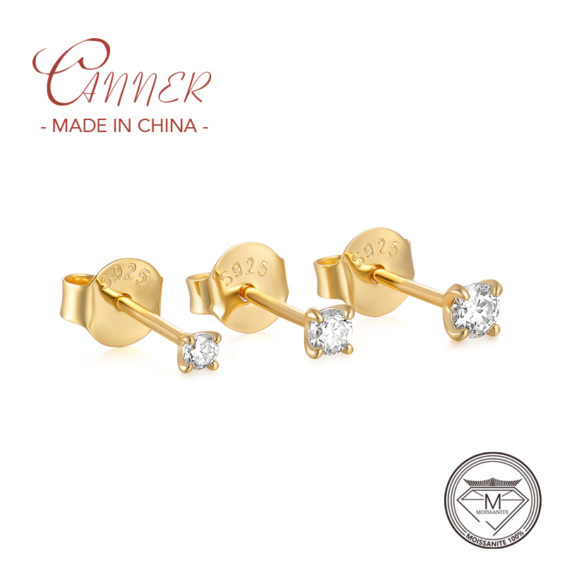 Body Jewelry Diamond - CANNER 3 pçs/set Bling Moissanite Brinco