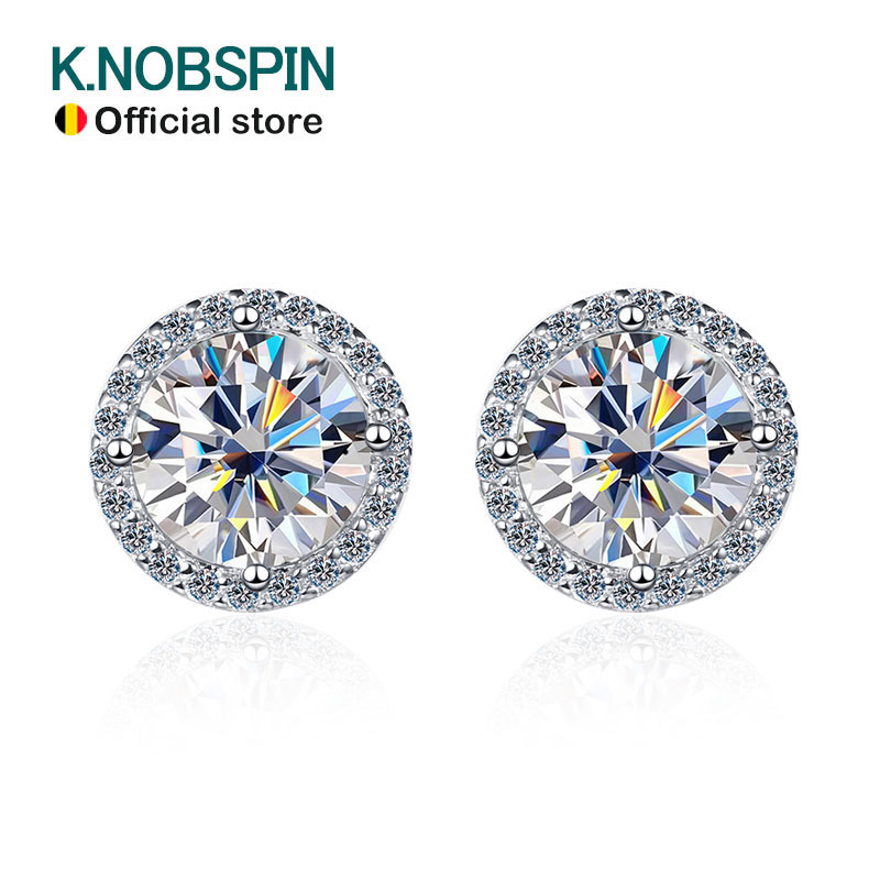Body Jewelry Diamond - KNOBSPIN 1ct D Cor Moissanite Brinco