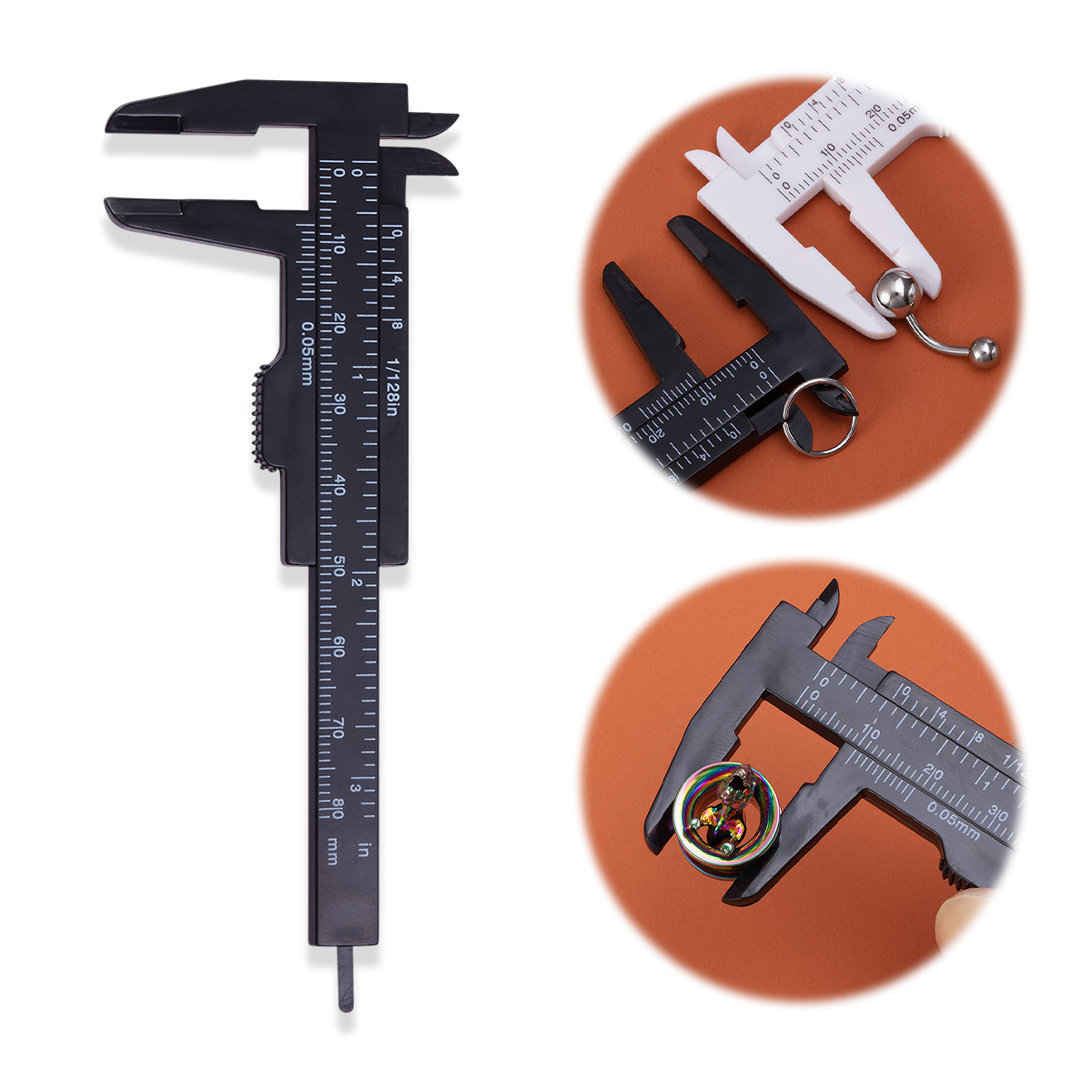 Body Jewelry Gauges - Pinça de Medição Vernier, Régua de