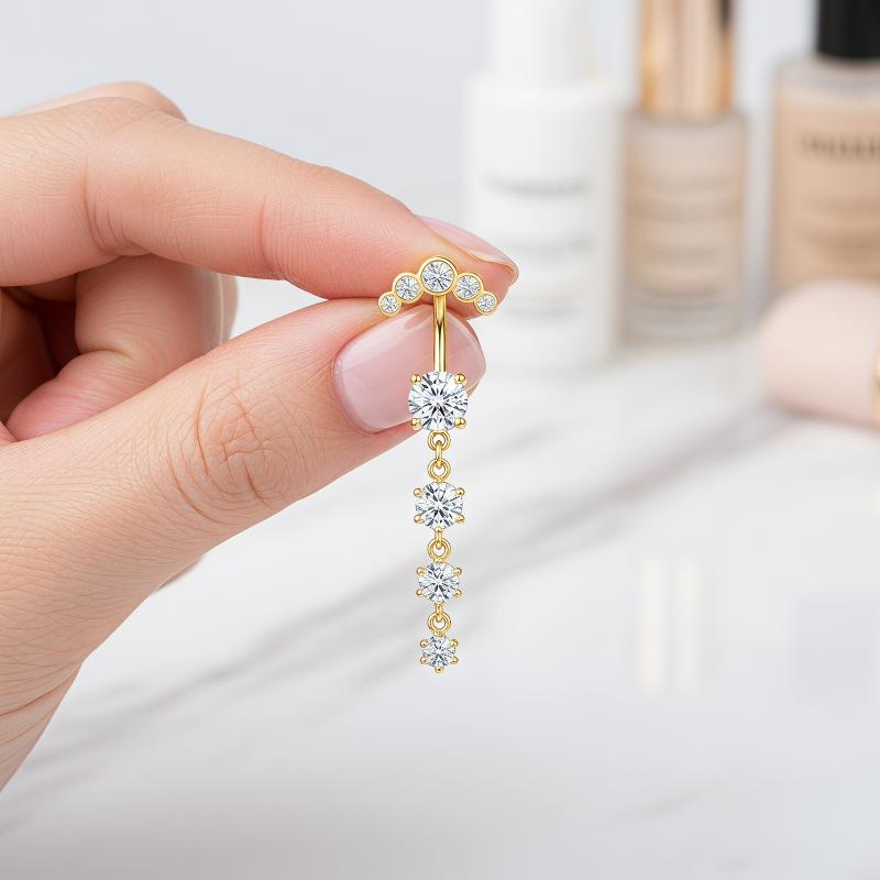 5 Peças de Piercings de Umbigo - Body Jewelry Belly Button Rings avaliação e preço