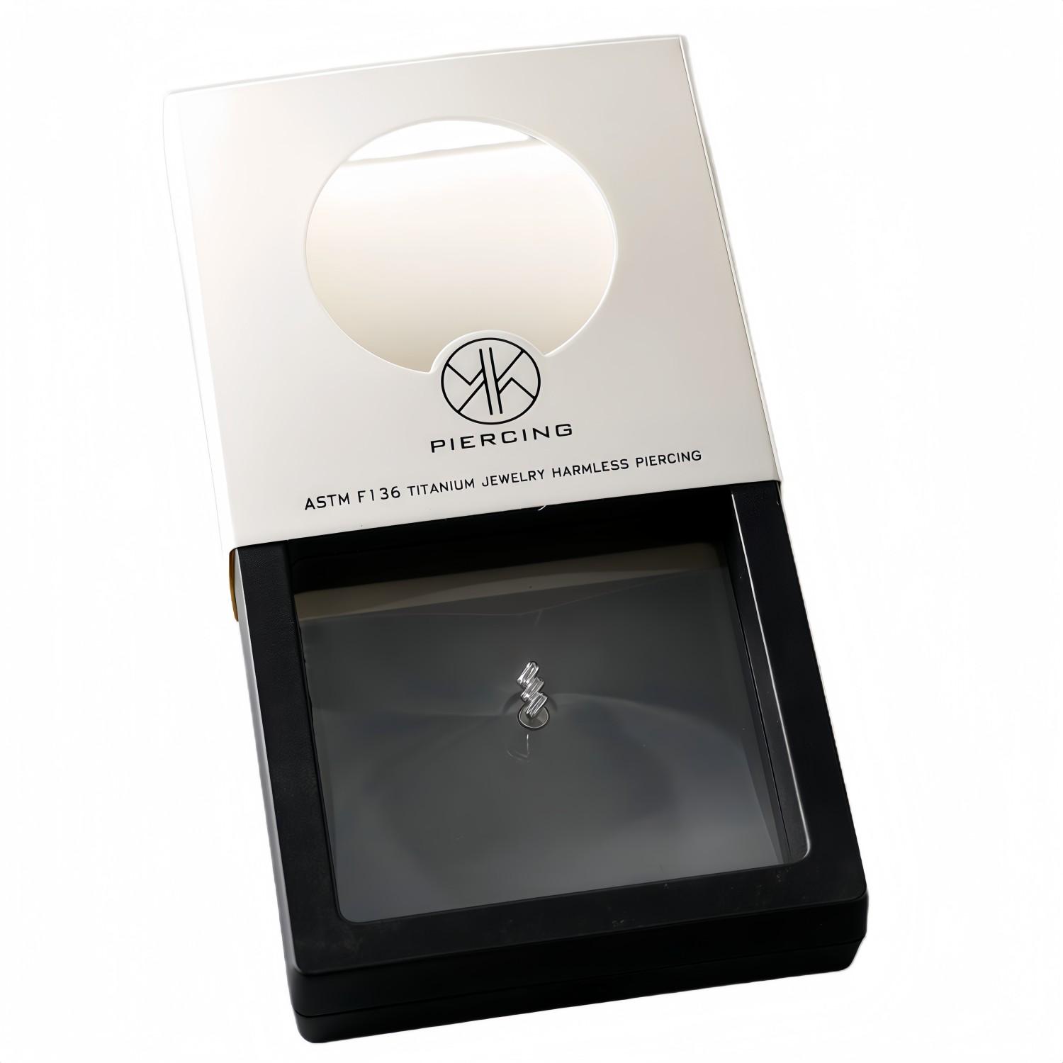 Atsm f136 titânio lábio zircão - Body Jewelry Jewelry Box avaliação e preço