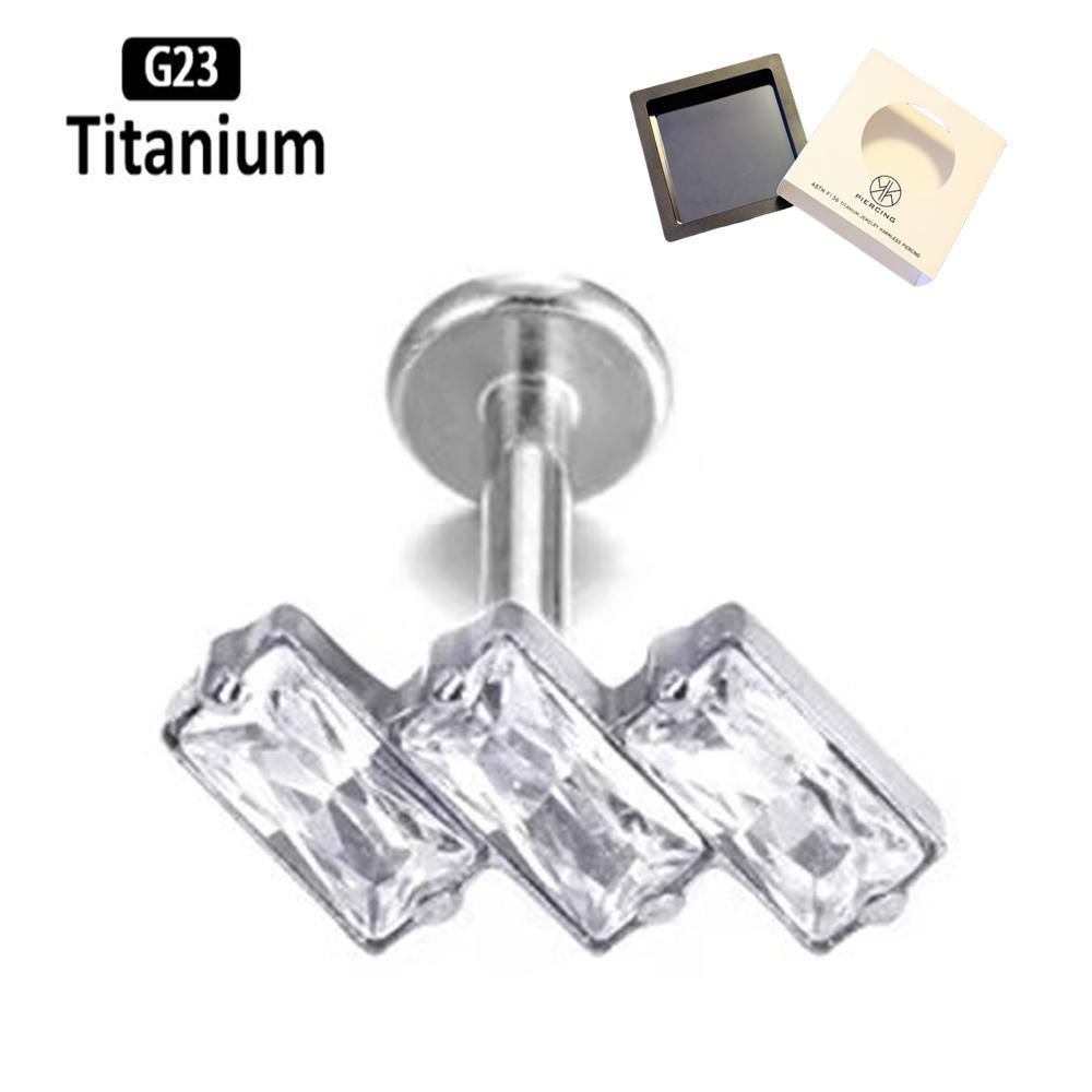 Atsm f136 titânio lábio zircão - Body Jewelry Jewelry Box avaliação e preço