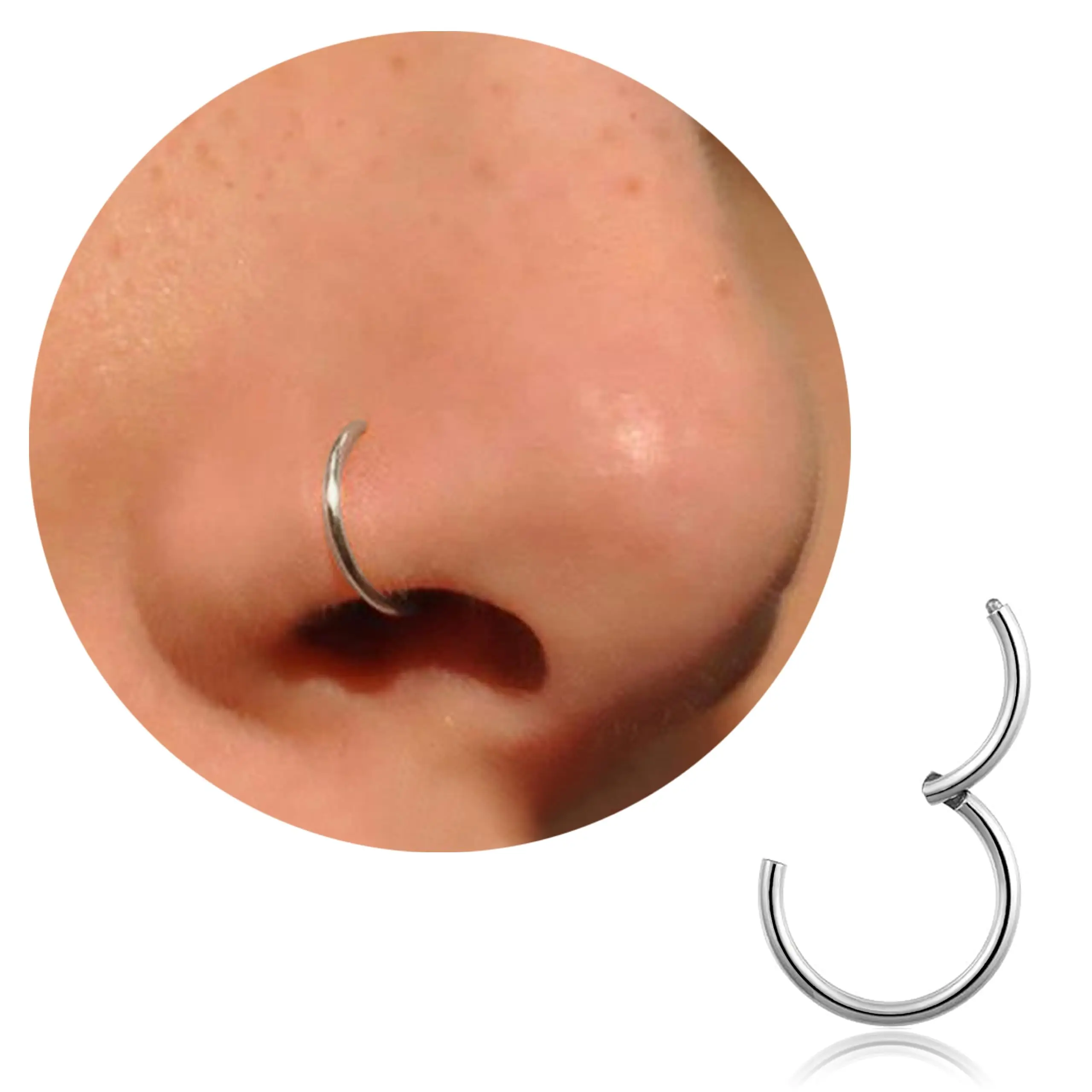 Argola de Nariz em Aço Cirúrgi - Conch Earring Hoop avaliação e preço
