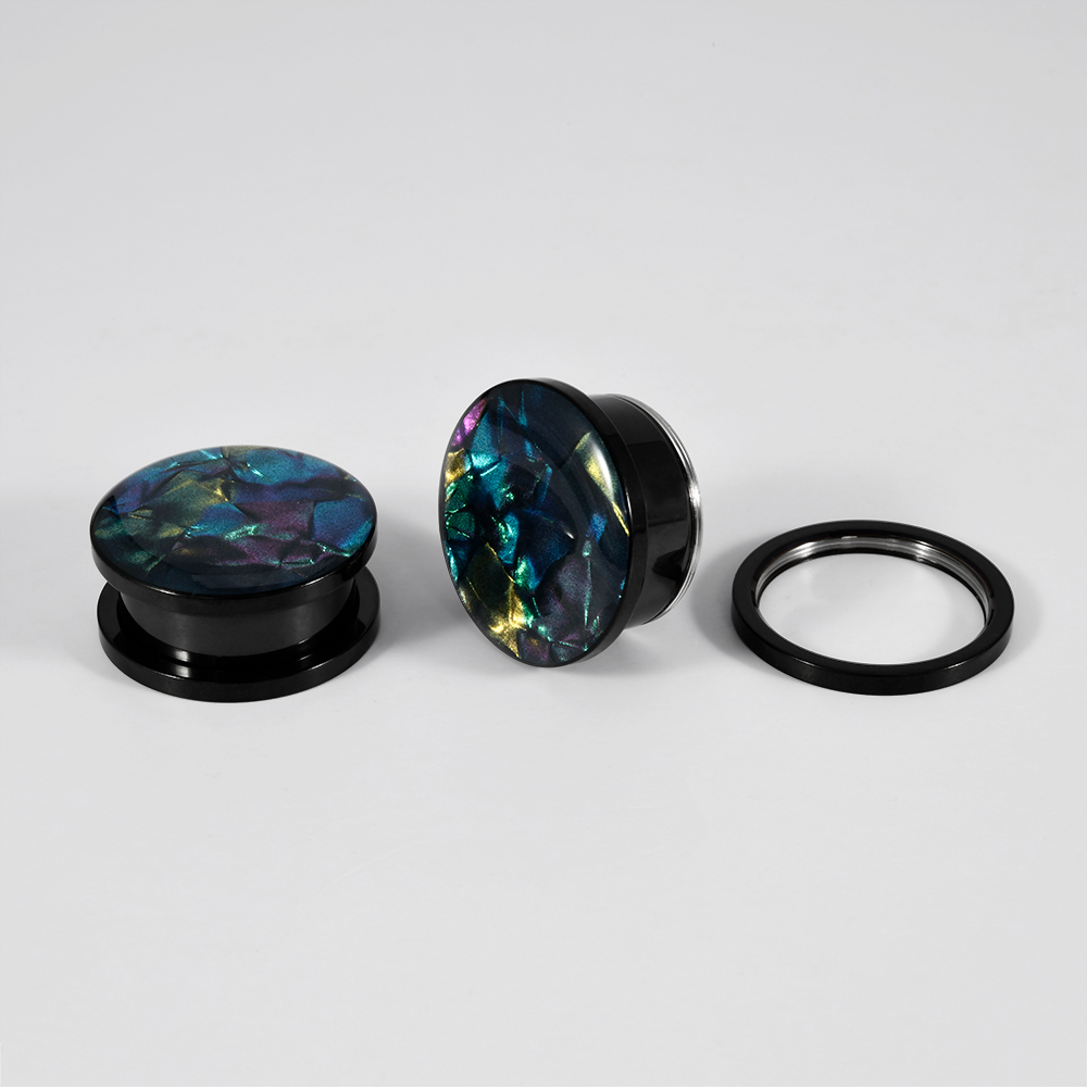 1 peça de aço inoxidável cores - Body Jewelry Gauges avaliação e preço