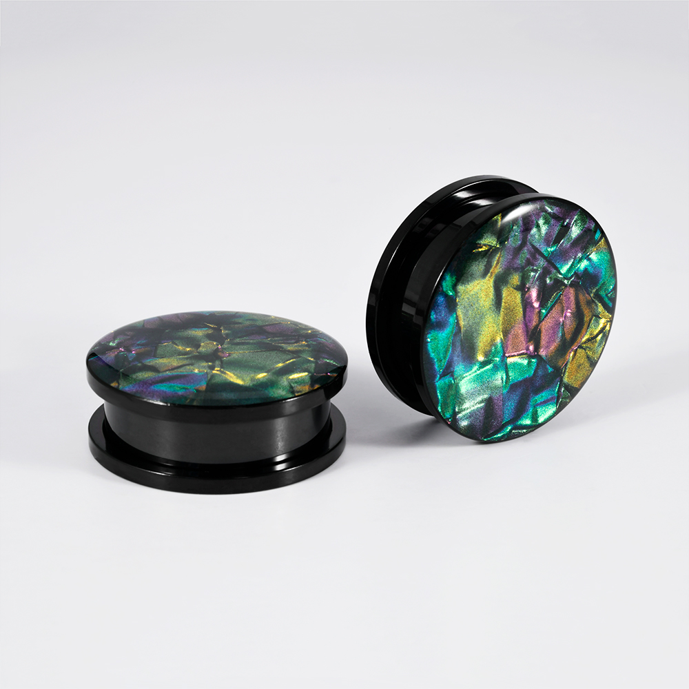 1 peça de aço inoxidável cores - Body Jewelry Gauges avaliação e preço