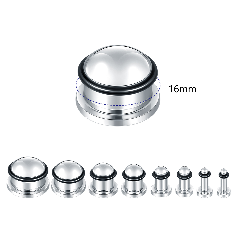 1 par de aço inoxidável túnel  - Body Jewelry Gauges avaliação e preço