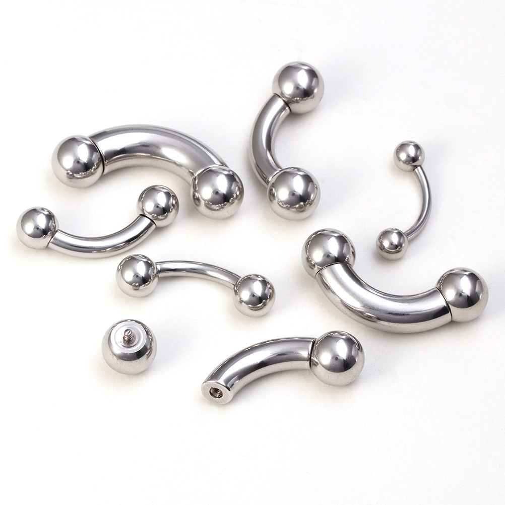 1pc tamanho grande genital cur - Nipple Bar Curved avaliação e preço