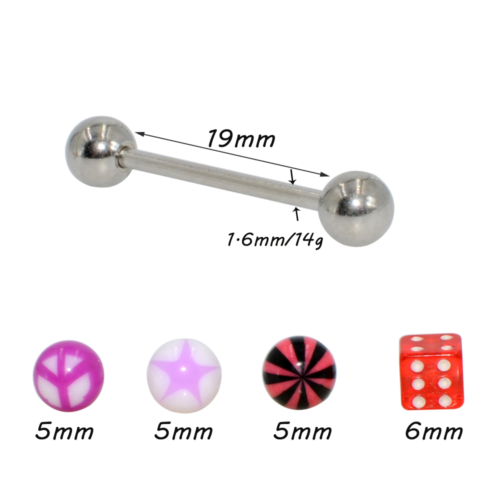 1 conjunto (5 peças) barra de  - Body Jewelry Nipple Rings avaliação e preço