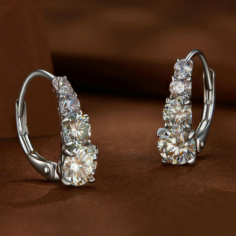 S925 prata 1.8ct moissanite br - Body Jewelry Diamond avaliação e preço