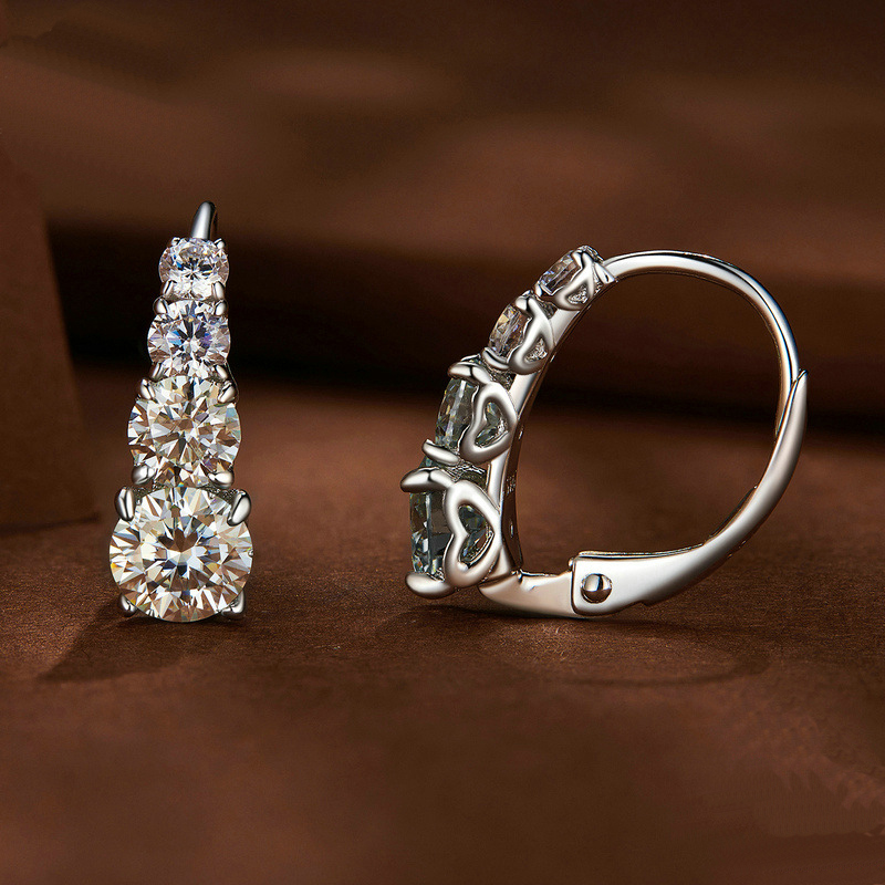 S925 prata 1.8ct moissanite br - Body Jewelry Diamond avaliação e preço
