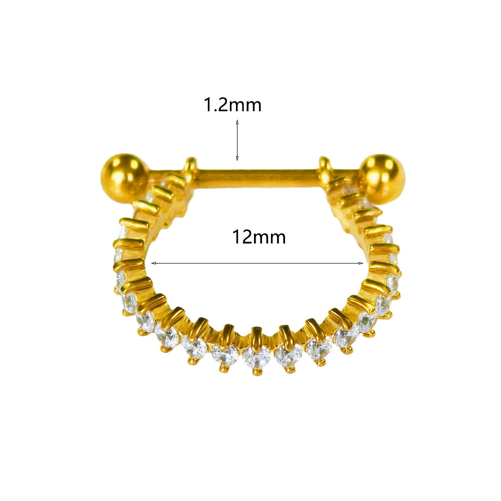 Brinco circular de aço inoxidá - Conch Earring Hoop avaliação e preço