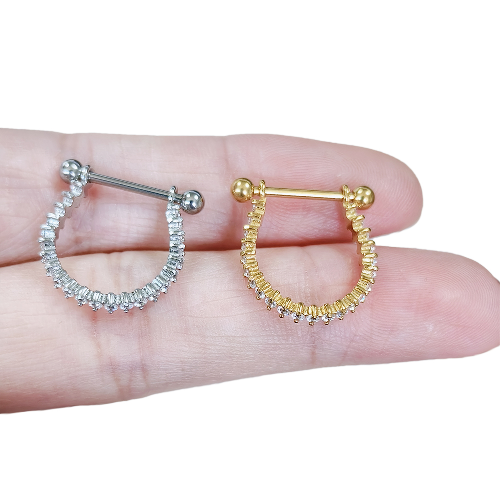 Brinco circular de aço inoxidá - Conch Earring Hoop avaliação e preço