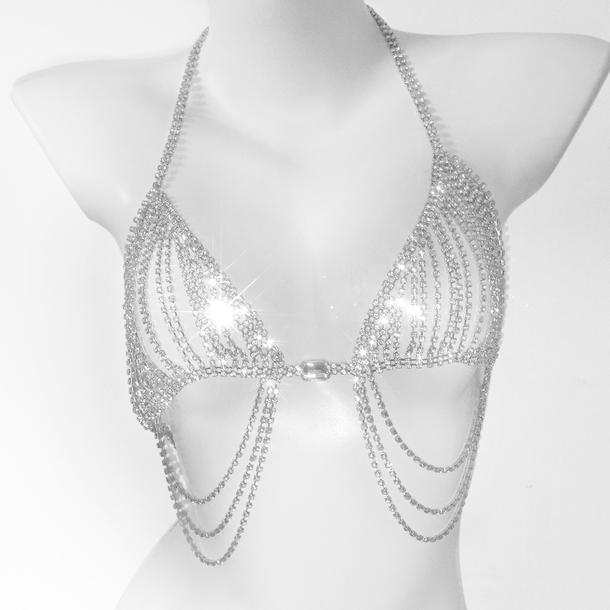 Sutiãs e cuecas de strass de d - Body Jewelry Rhinestone avaliação e preço