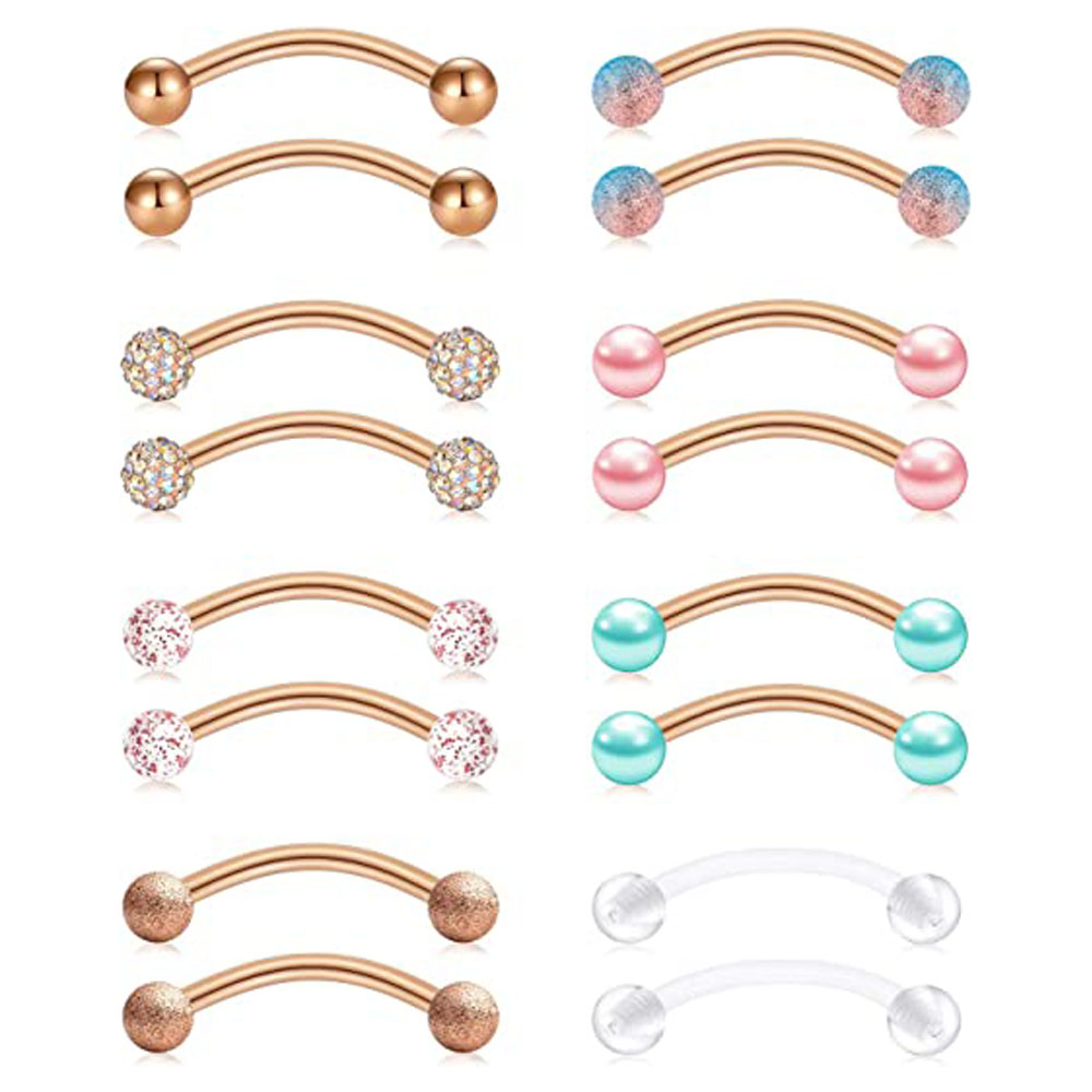 Anéis de mamilo longos de aço  - Nipple Bar Curved avaliação e preço