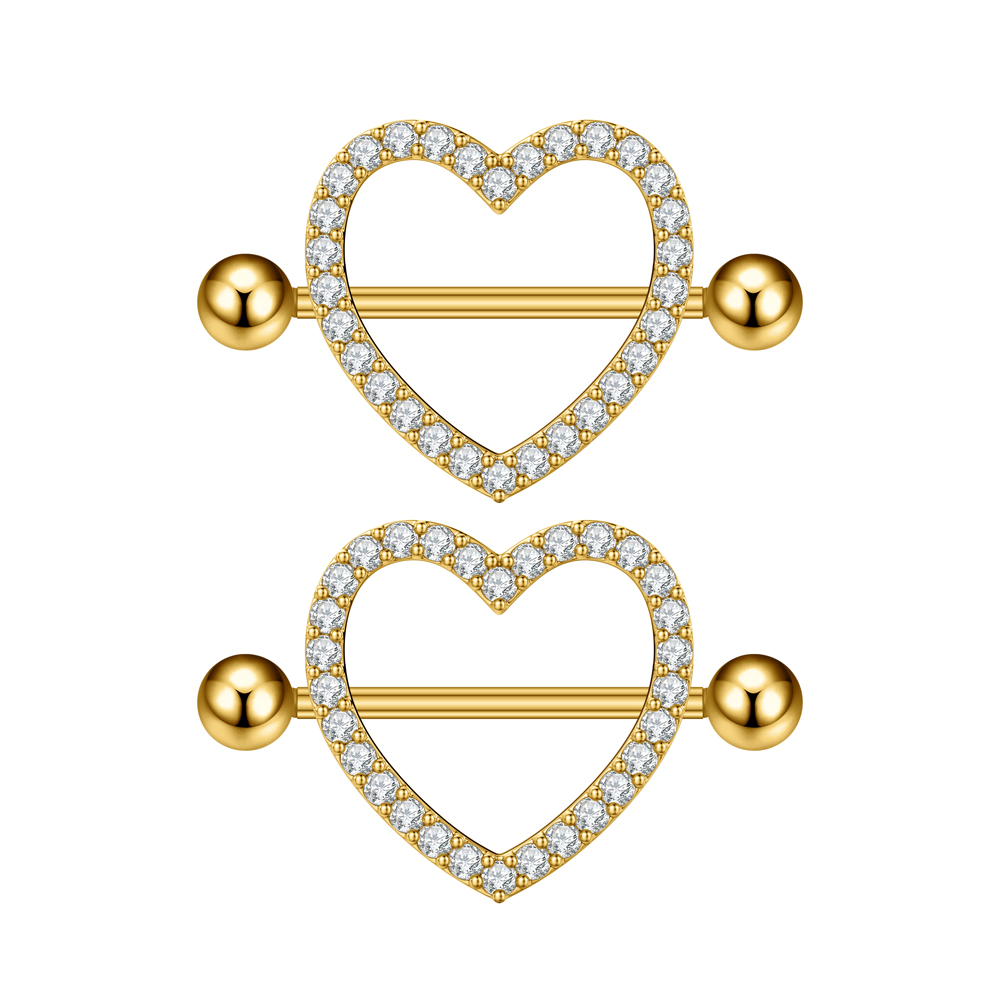 2 Peças Piercings de Mamilo em - Body Jewelry Nipple Rings avaliação e preço