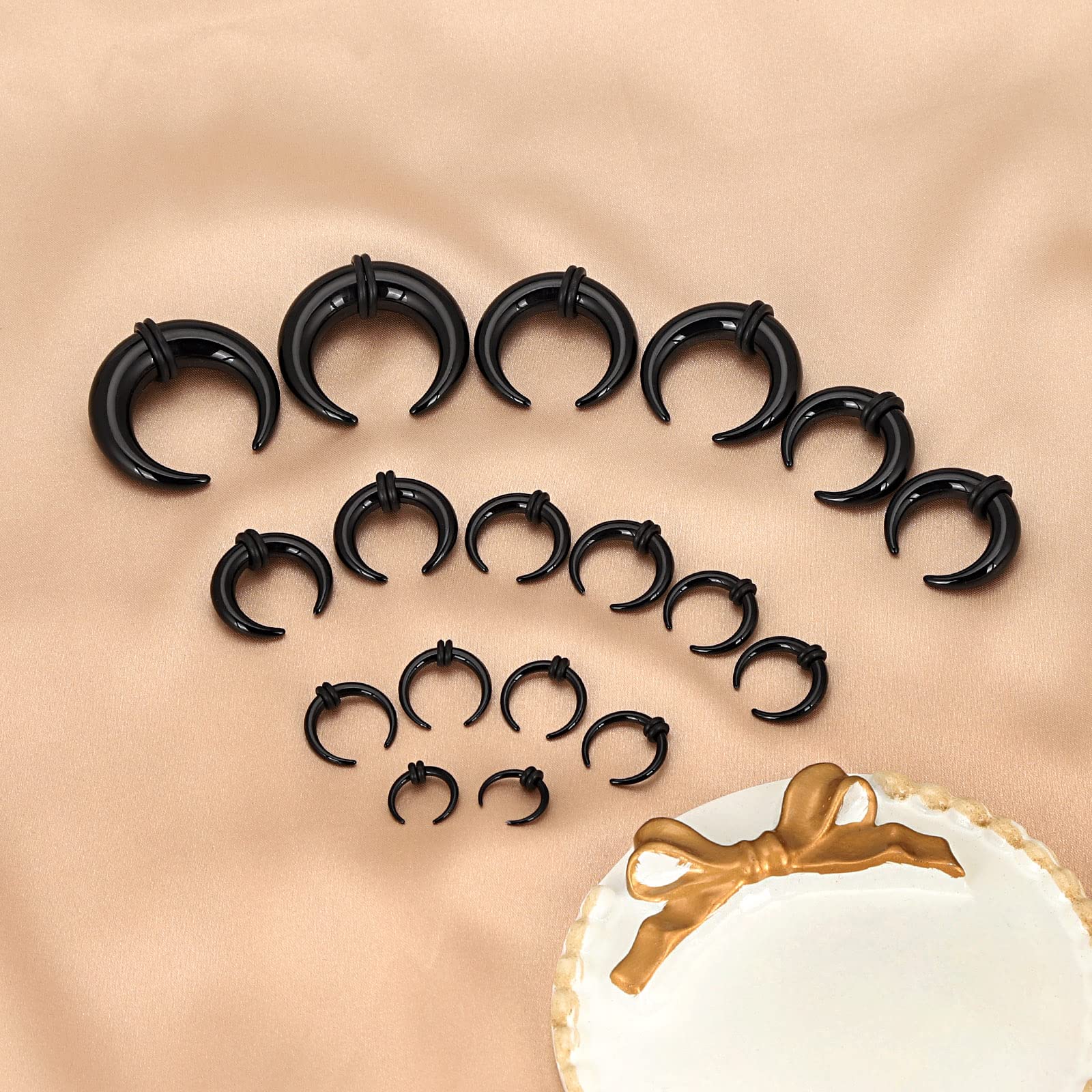 18 pçs acrílico septo pinça ta - Body Jewelry Gauges avaliação e preço