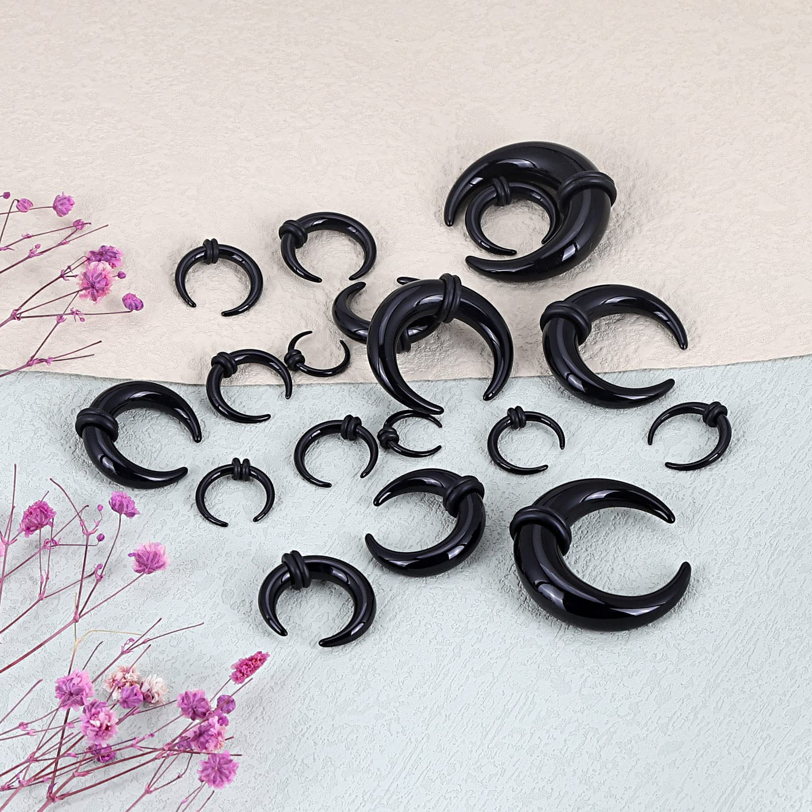 18 pçs acrílico septo pinça ta - Body Jewelry Gauges avaliação e preço