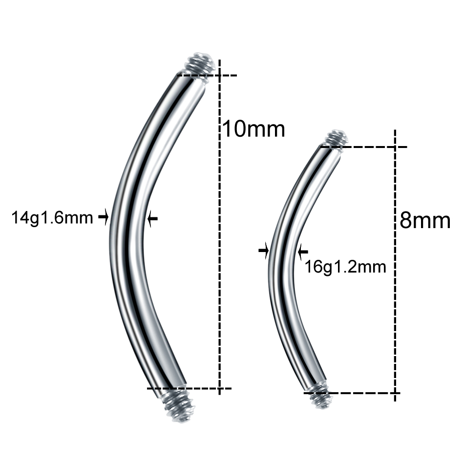 Aço Banana Piercing Peças para - Body Jewelry Gauges avaliação e preço
