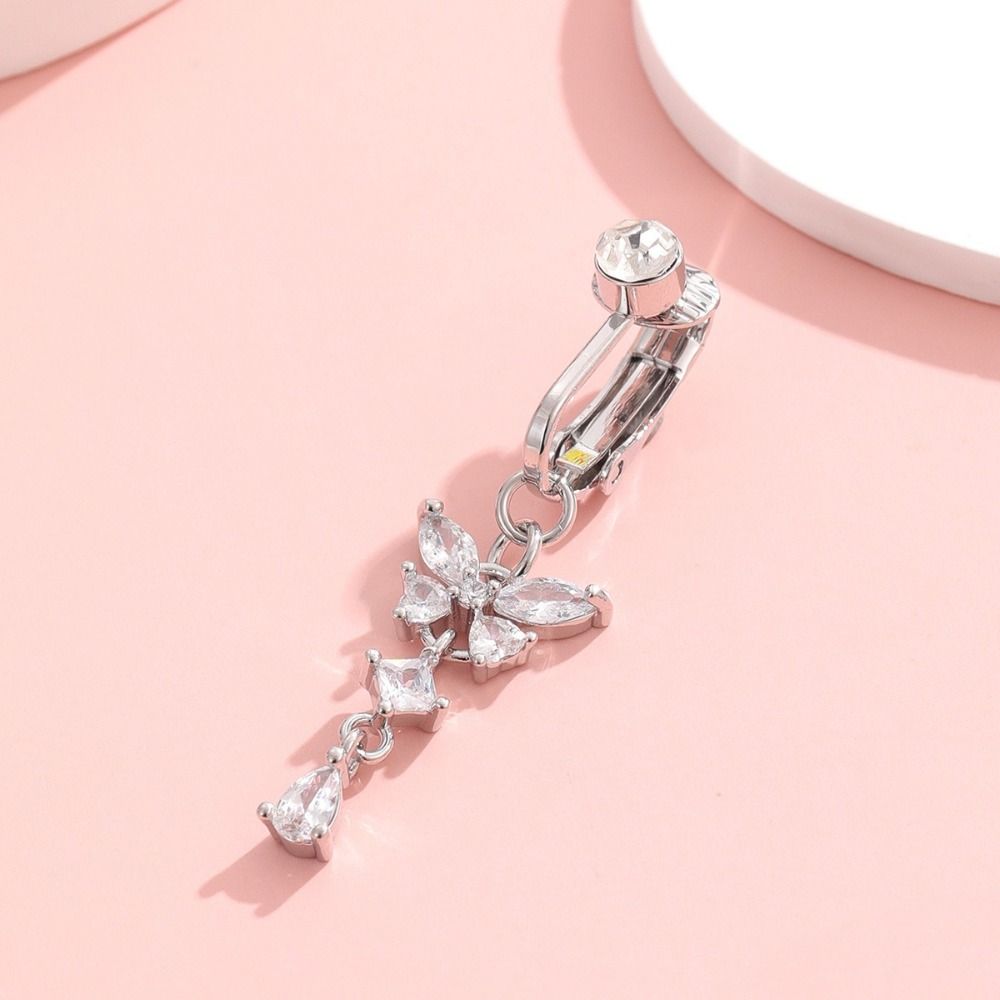 Anel de Umbigo Falso com Desig - Body Jewelry Belly Button Rings avaliação e preço