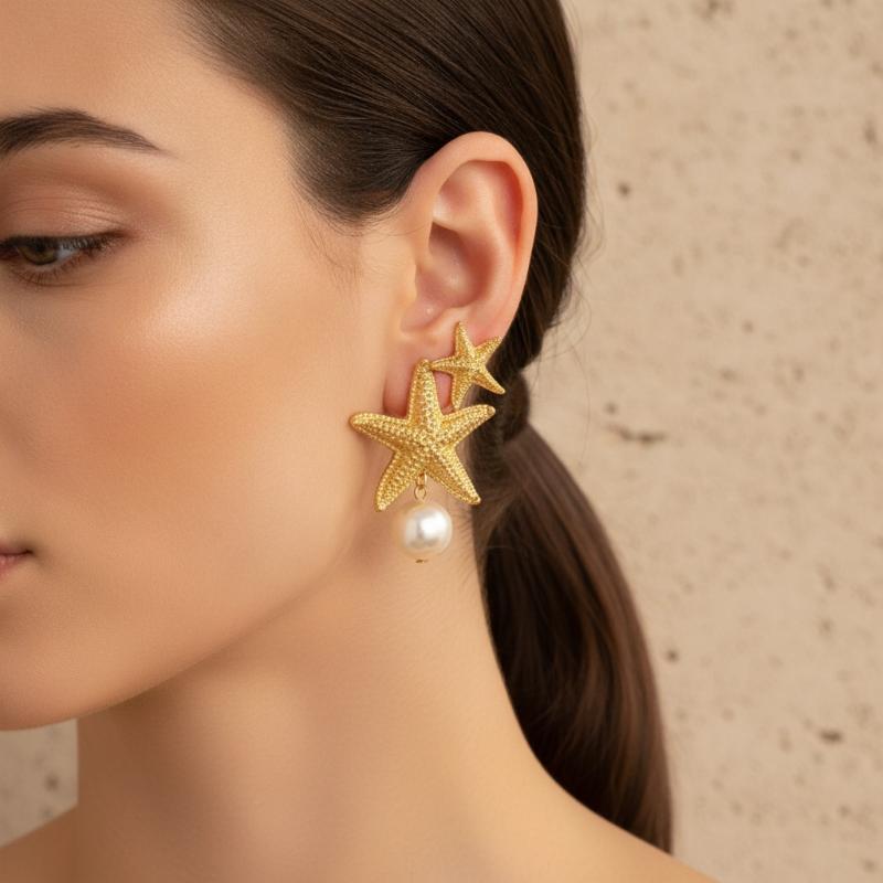 2 Peças de Brincos de Concha c - Conch Earring Hoop avaliação e preço