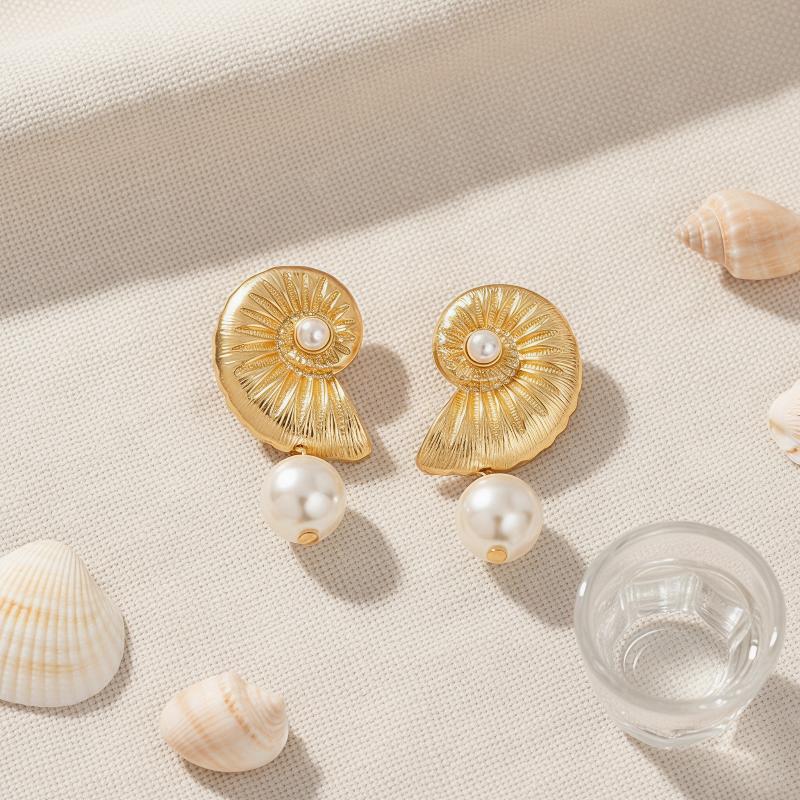 2 Peças de Brincos de Concha c - Conch Earring Hoop avaliação e preço