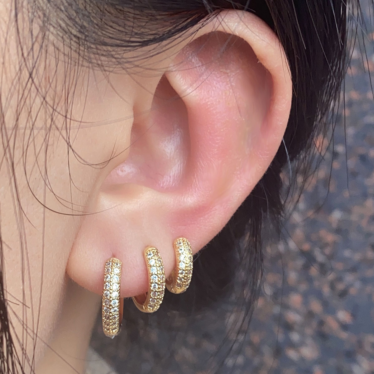 2024 moda fileira dupla zircão - Conch Earring Hoop avaliação e preço