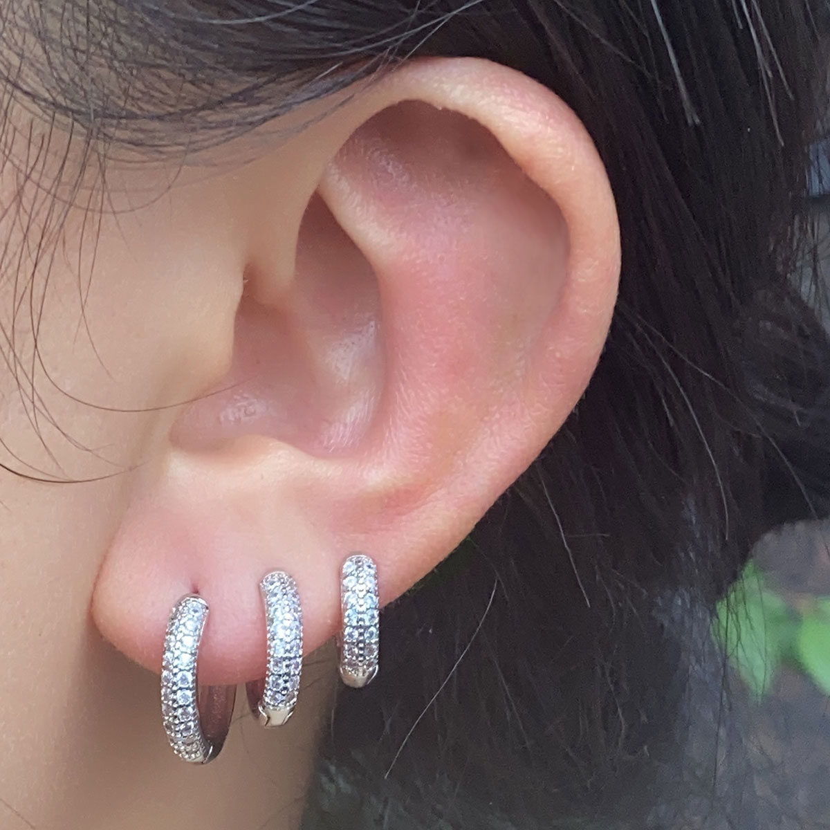 2024 moda fileira dupla zircão - Conch Earring Hoop avaliação e preço