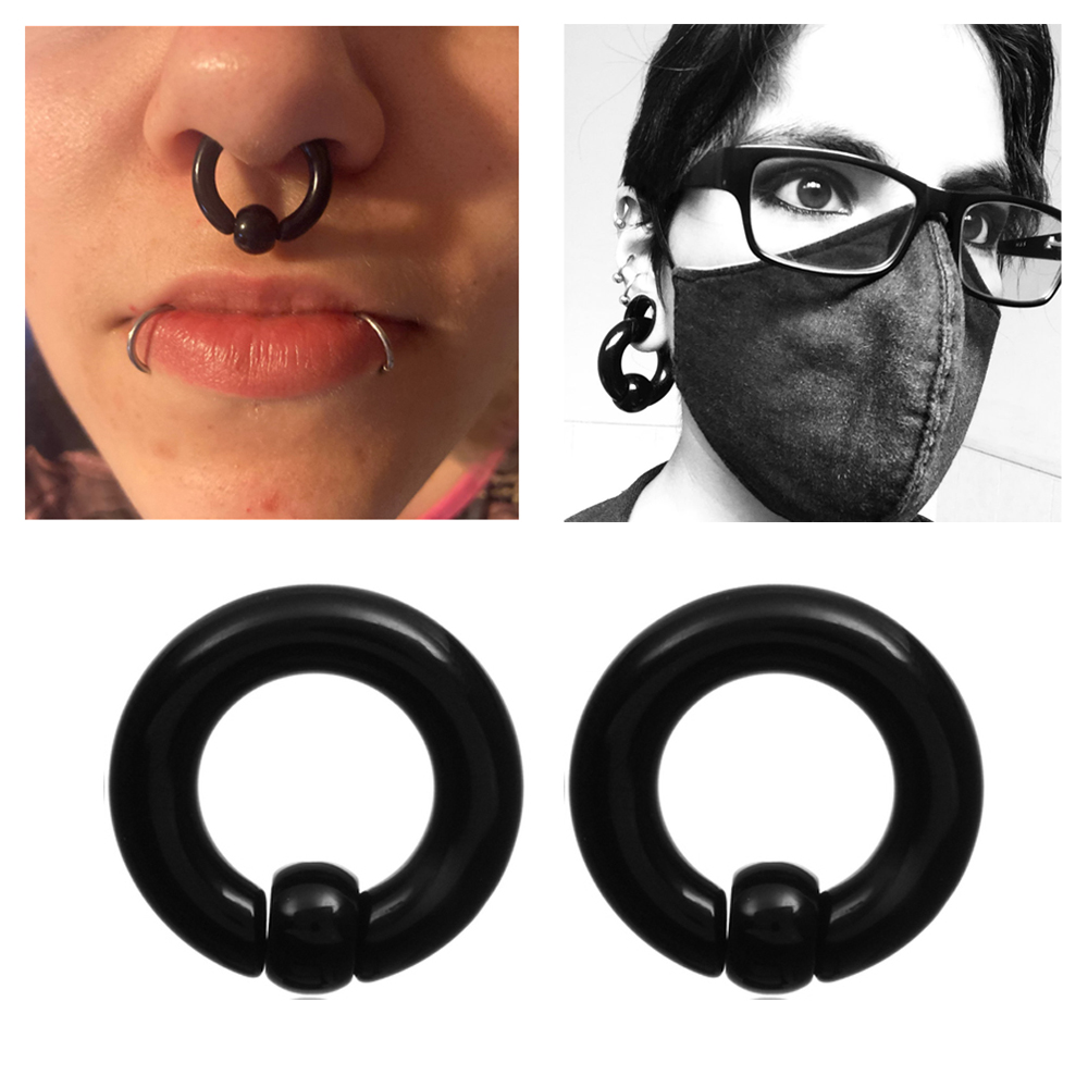 Par acrílico bcr captivo grânu - Body Jewelry Gauge Sizes avaliação e preço