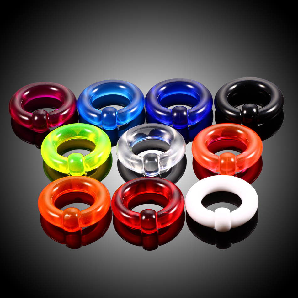Par acrílico bcr captivo grânu - Body Jewelry Gauge Sizes avaliação e preço