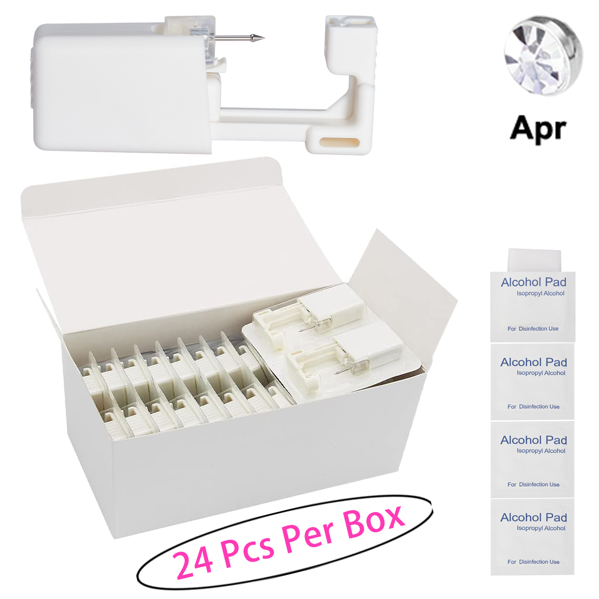 24 Peças/Caixa Pistola de Perf - Body Jewelry Jewelry Box avaliação e preço