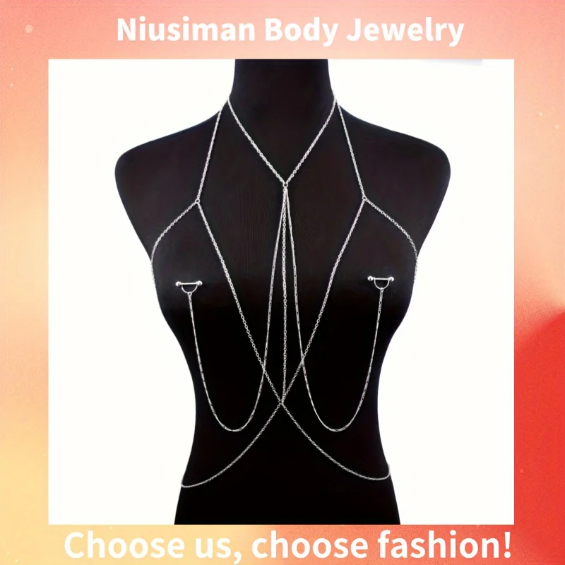 1 peça corrente corporal elega - Body Jewelry Nipple Rings avaliação e preço