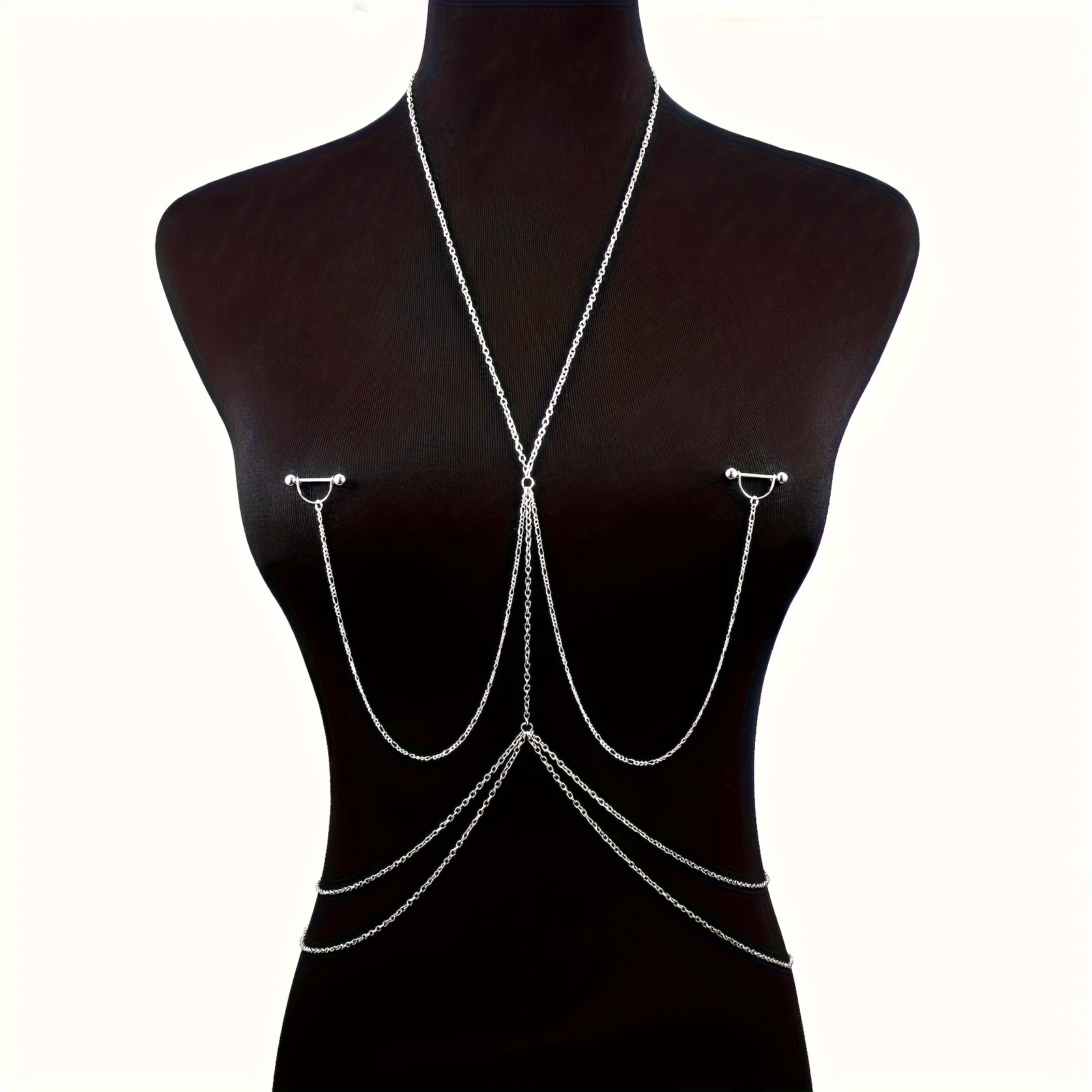 1 peça corrente corporal elega - Body Jewelry Nipple Rings avaliação e preço